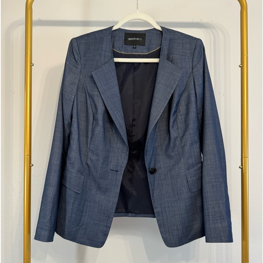 LAFAYETTE 148 New York Virgin Wool Career Blazer Women’s Sz‎ 8 lightweight